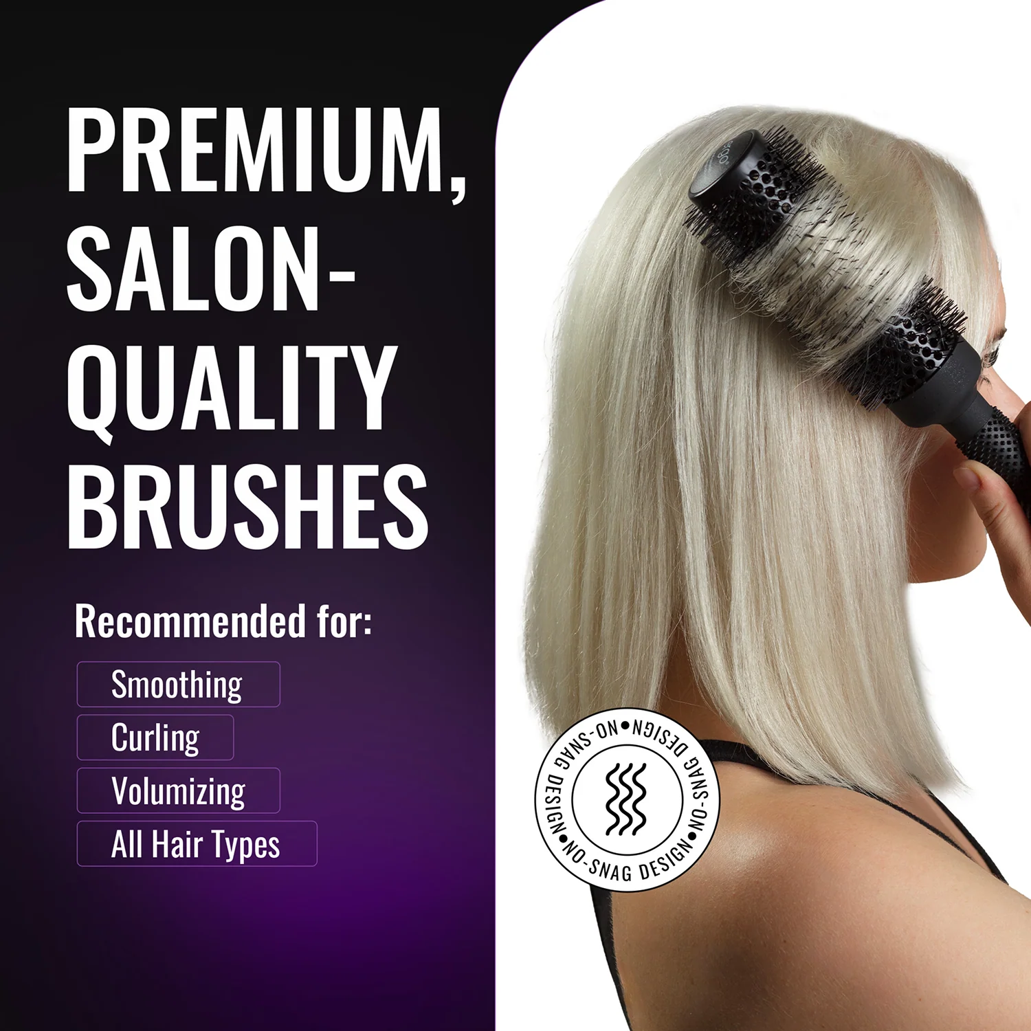 er65 Ionic Ceramic Round Hair Brush - Image 5