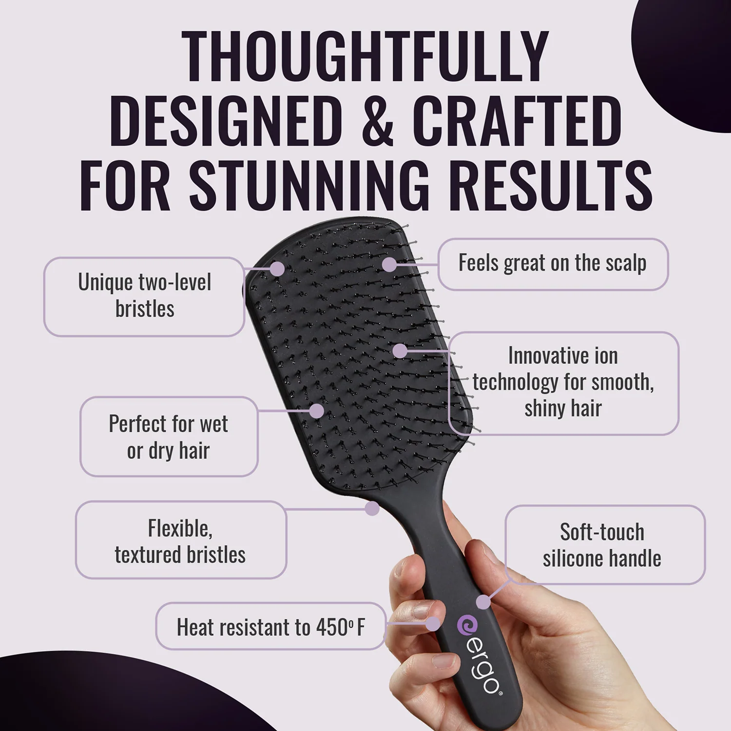 Pro erg1000 Super Gentle Paddle Brush - Image 3